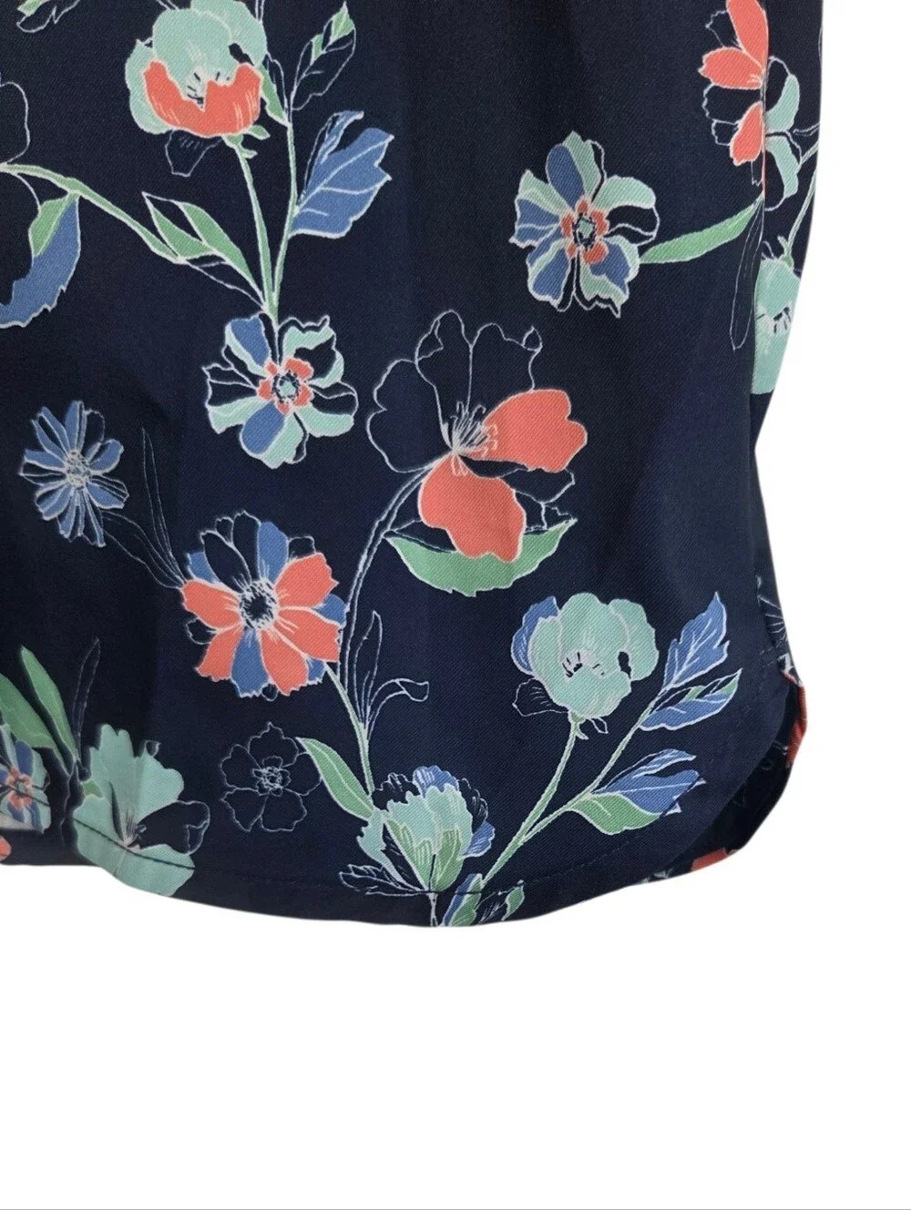 St. John's Bay Floral Navy Drawstring Activewear Skort Size XXL ~ Pre-Owned